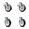 Service Caster 8 Inch Rubber on Aluminum Caster Set with Roller Bearing 2 Total Lock Brake SCC SCC-TTL30S820-RAR-2-S-2 - alternate 1